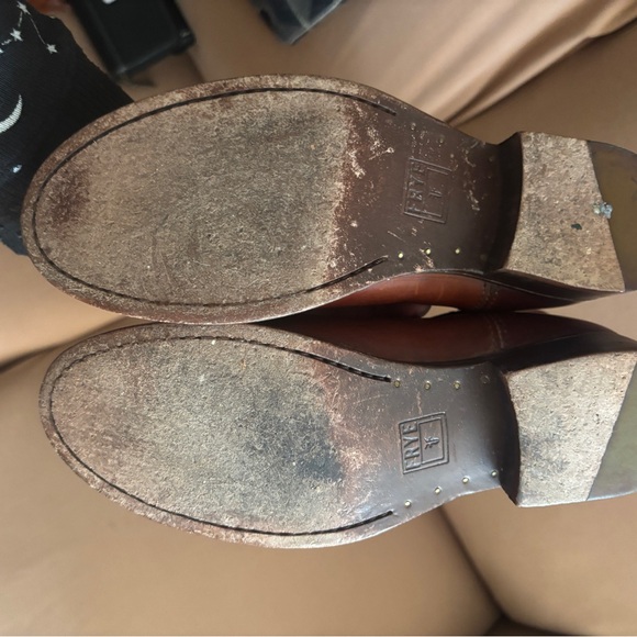 Frye Melissa Tall Button Boots Cognac Brown Size 5B - Picture 7 of 10